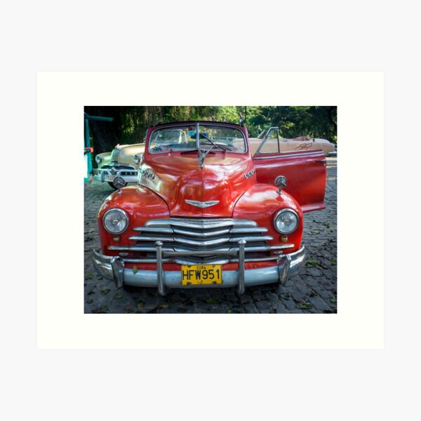 American car from the 50's in Havana, Cuba Art Print