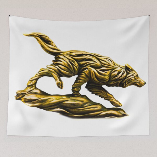 Item preview, The golden statue of the wolf designed and sold by wolvoo.