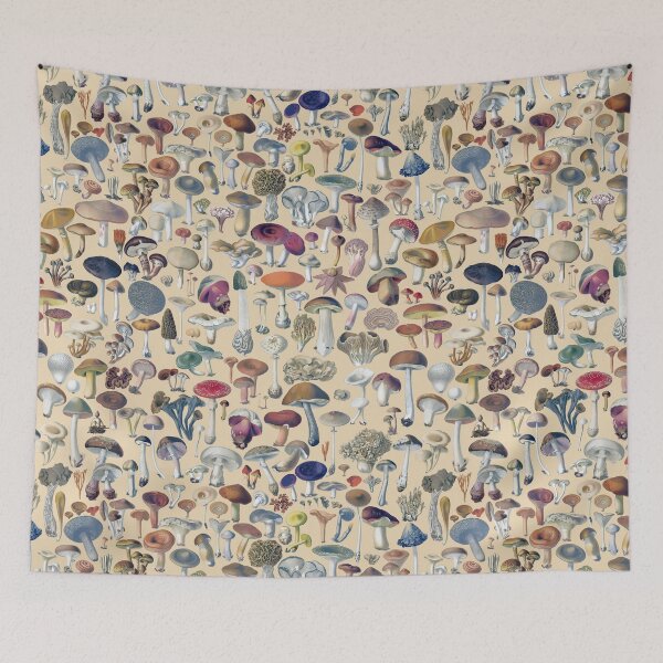 Item preview, Vintage mushrooms pattern designed and sold by martstudio.