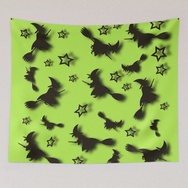 Item preview, Flying witch among stars at Halloween night designed and sold by CutieBlue.