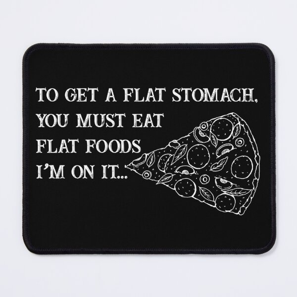Item preview, Funny Flat Stomach Gym Quote designed and sold by HotHibiscus.