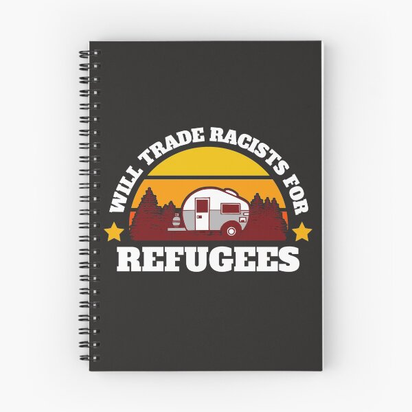 Item preview, Will trade racists for refugees (Camping RV Sunset) designed and sold by UnboundFull.