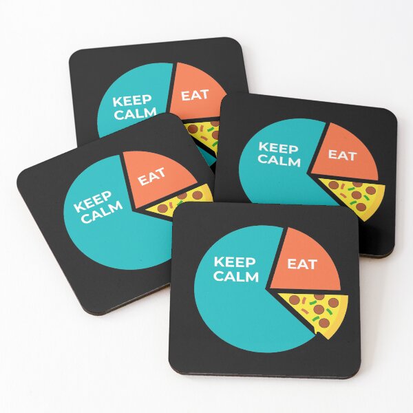 Item preview, Keep Calm and Eat Pizza | Foodie Pie Chart designed and sold by BoldTigerDesign.