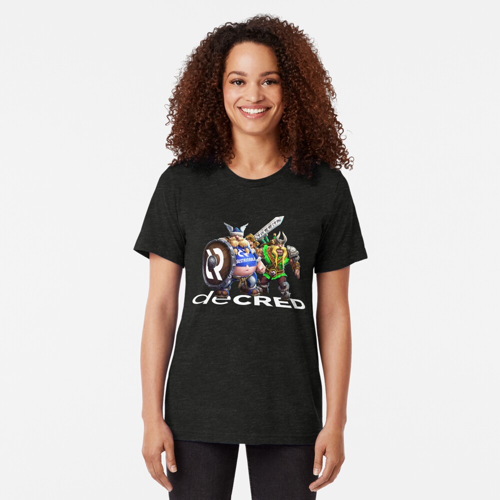 Decred Vikings © v1 (Design timestamped by https://timestamp.decred.org/) Tri-blend T-Shirt