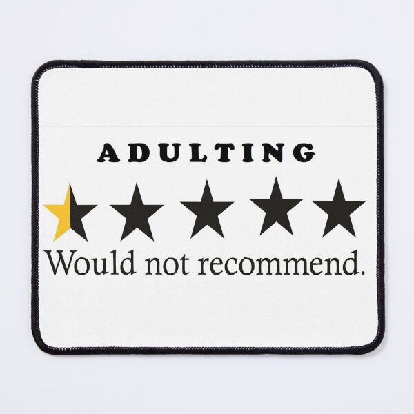 Item preview, Adulting, would not recommend designed and sold by dmitrymv13.