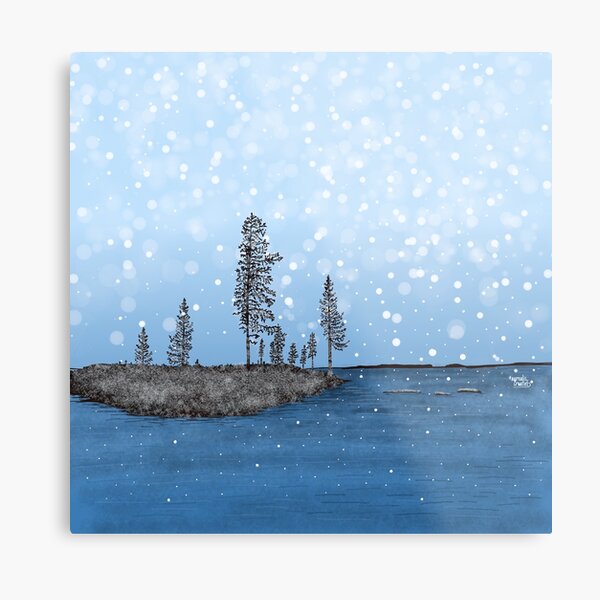 First Snow in Lapland - Lapland8seasons Metal Print