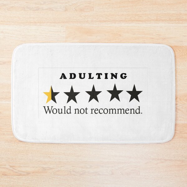 Item preview, Adulting, would not recommend designed and sold by dmitrymv13.
