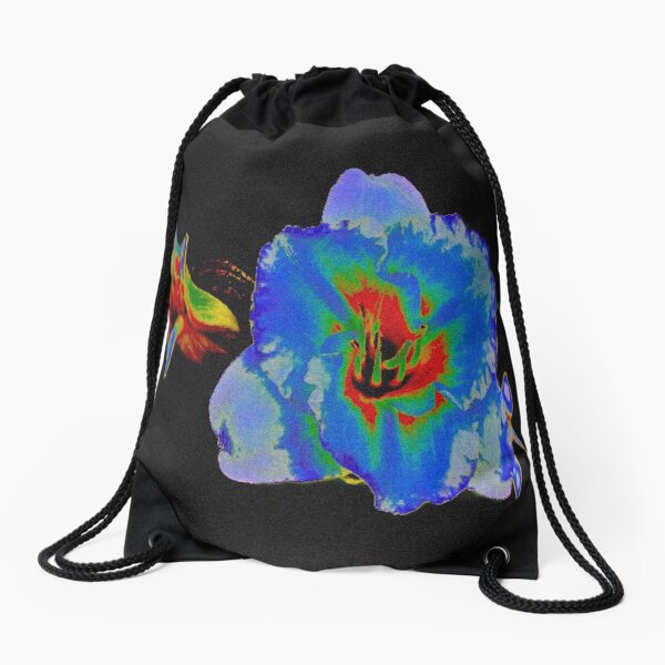 Colourful modern flower design Drawstring Bag
