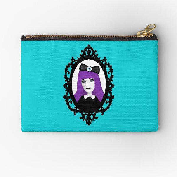 Purple Pastel Goth - Aqua Zipper Pouch