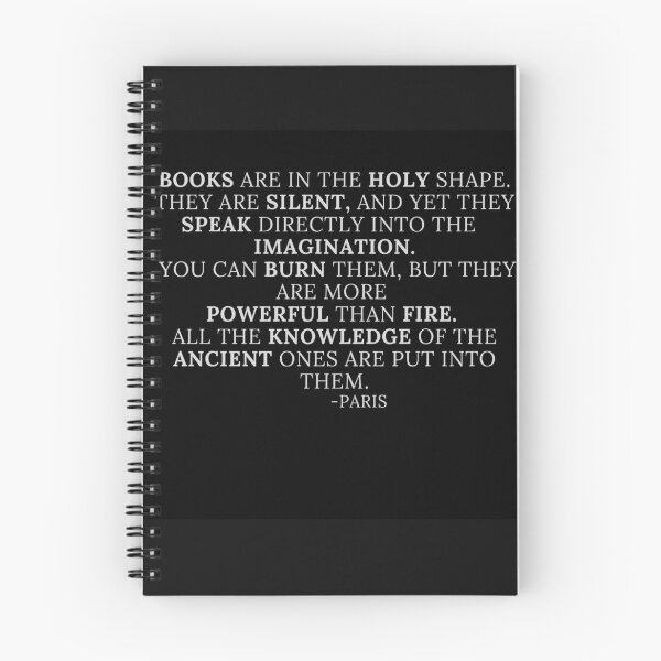 Item preview, SEE -PARIS QUOTES -ABOUT THE POWER AND IMPORTANTANCE OF THE BOOKS IN EVERYONE'S LIFE -BABA VOSS -JASON MOMOA - SPIRAL NOTE BOOKS ,POSTERS ,T-SHIRTS & STICKERS designed and sold by Designerstown.