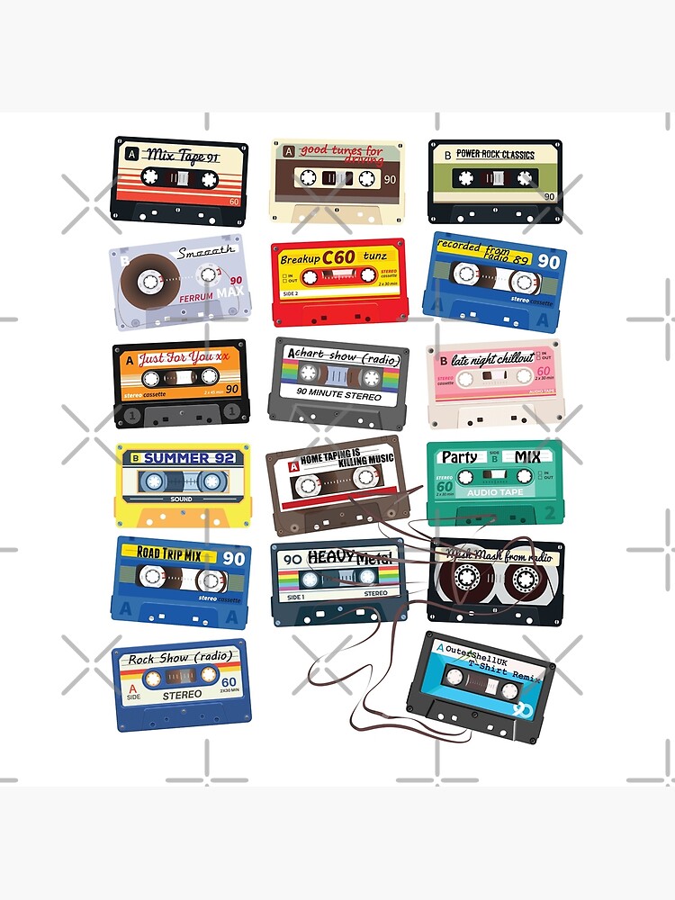 Vintage Mixed tape Cassette LARGE Bundle 86 Tapes Retro high quality 80's 90's Mix Genres