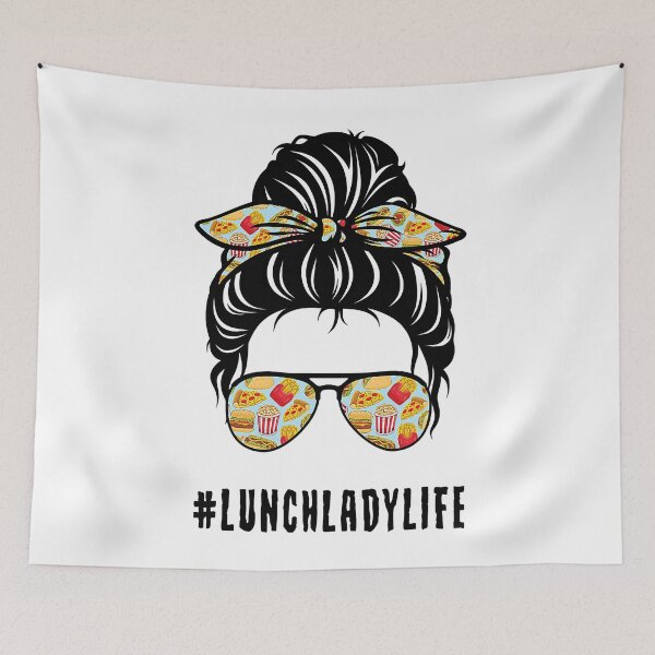 Item preview, Lunch Lady Life Messy Bun Girl designed and sold by WilliamQuinnell.