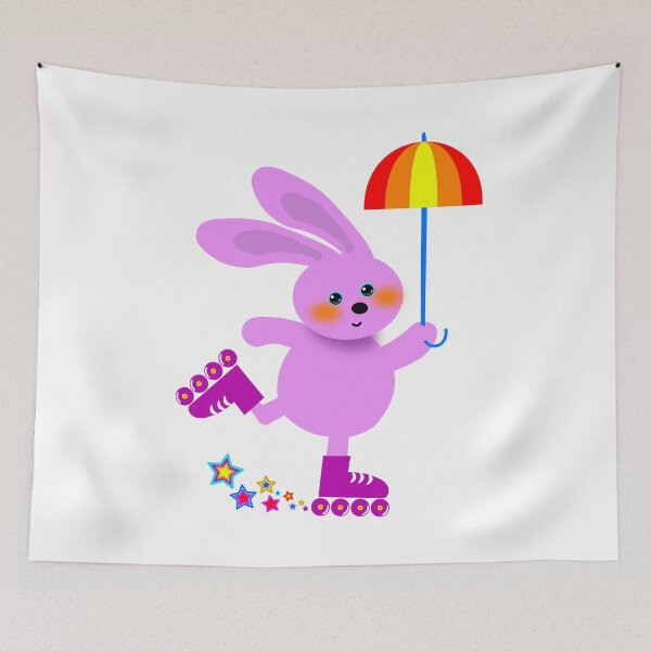 Item preview, Pink rabbit with umbrella designed and sold by Regulus9.