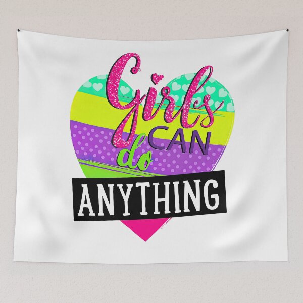 Item preview, Girls Can Do Anything, Girls motivation slogan designed and sold by graphic-genie.