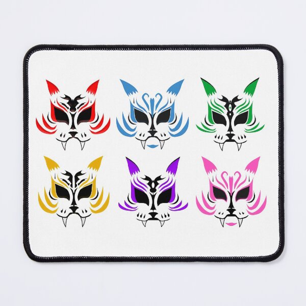 Aperçu de l'œuvre Pack Visages Kitsune créée et vendue par Art By The Coco.