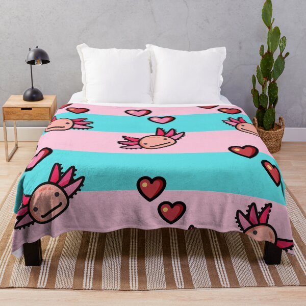 Item preview, Pink Axolotl Love in the Water Shower Curtain designed and sold by wasabileaf.
