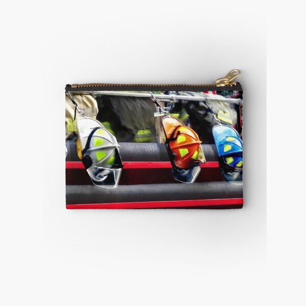Item preview, Three Fire Helmets on Fire Truck designed and sold by Susan Savad.