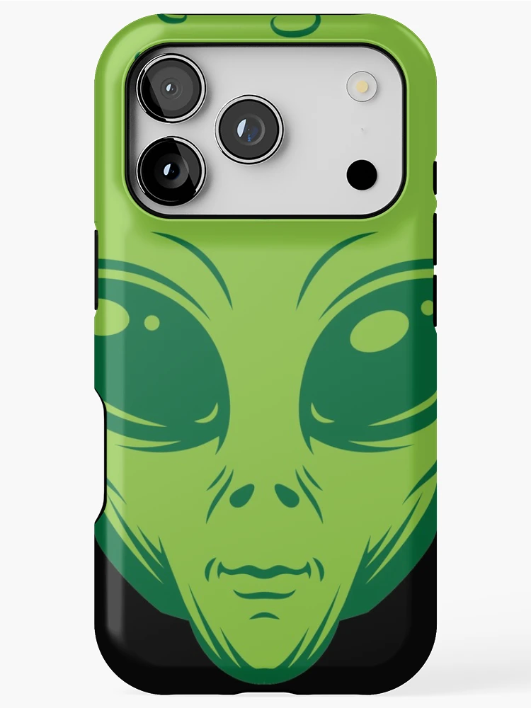 Thumbnail 1 of 4, iPhone Case, Alien Green Head designed and sold by RIGHTCHUS.