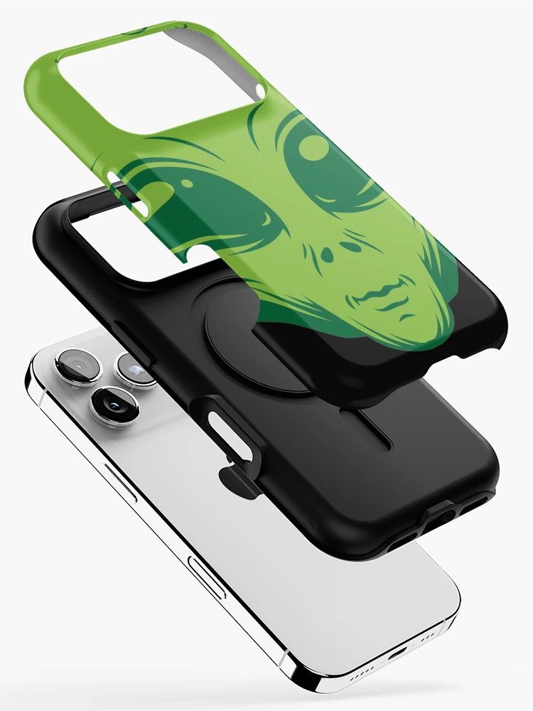 Thumbnail 2 of 4, iPhone Case, Alien Green Head designed and sold by RIGHTCHUS.