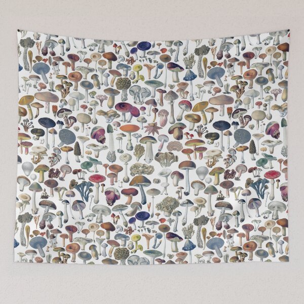 Item preview, Vintage mushrooms pattern designed and sold by martstudio.