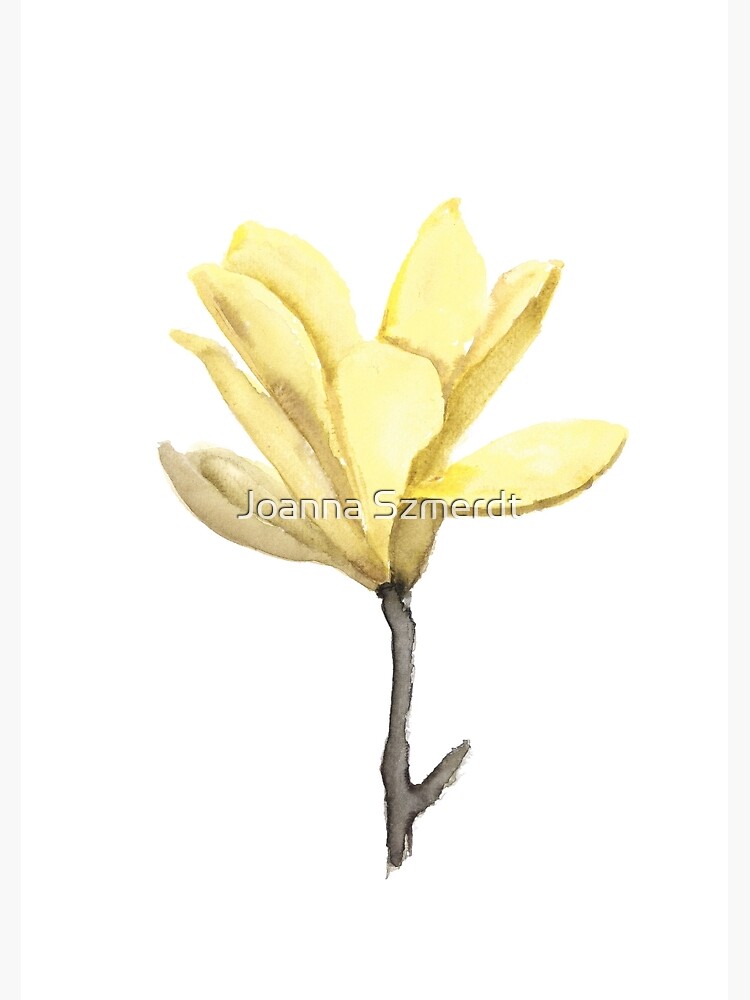 Tarjetas de felicitación «Cartel botánico de la pintura de la acuarela de  la flor de la magnolia de Yelow» de asiaszmerdt | Redbubble
