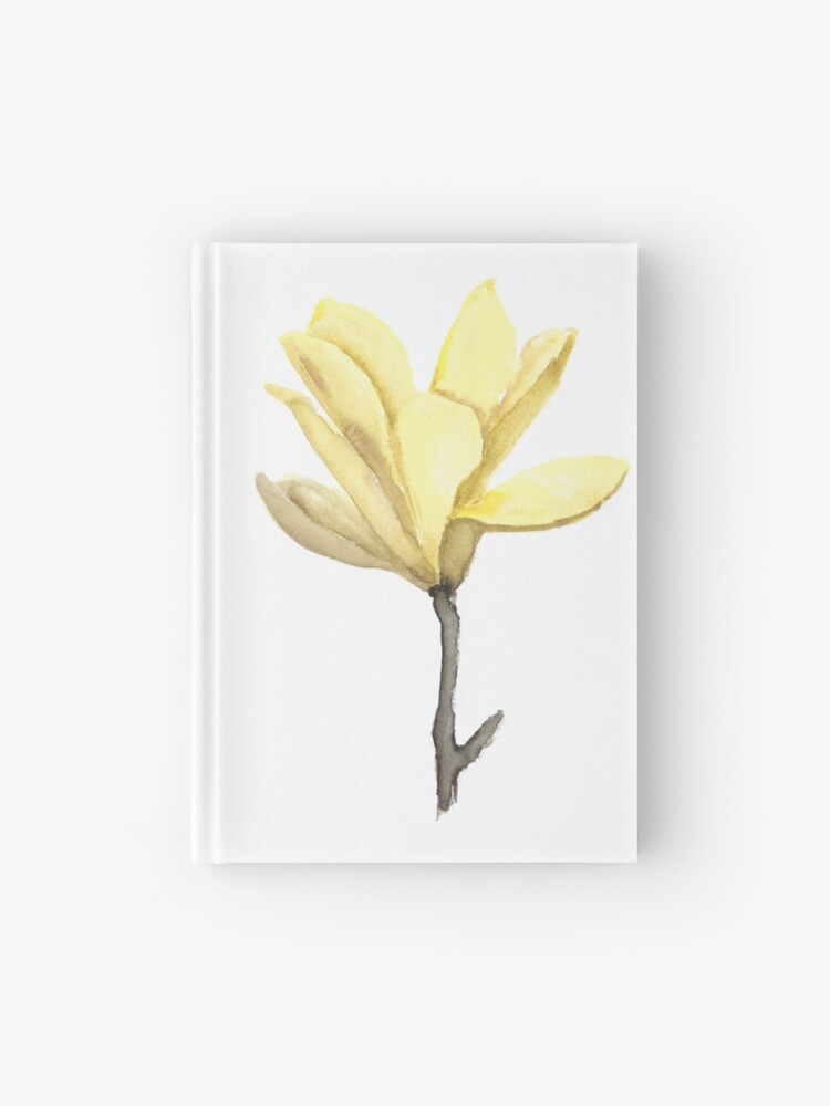 Cuaderno de tapa dura «Cartel botánico de la pintura de la acuarela de la  flor de la magnolia de Yelow» de asiaszmerdt | Redbubble