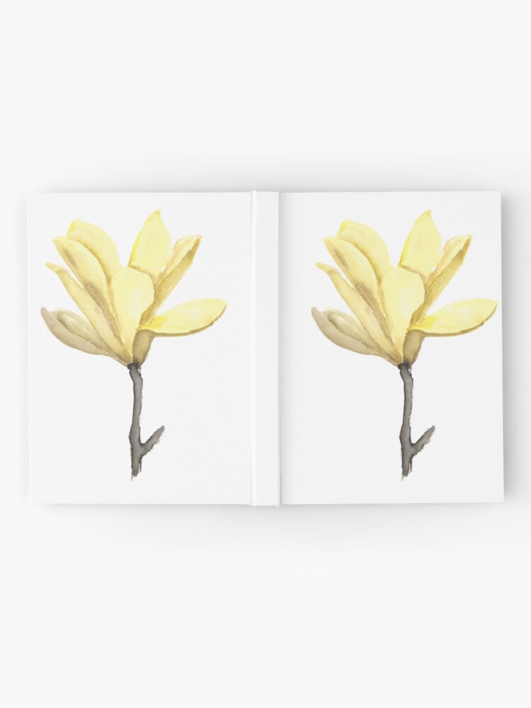 Cuaderno de tapa dura «Cartel botánico de la pintura de la acuarela de la  flor de la magnolia de Yelow» de asiaszmerdt | Redbubble