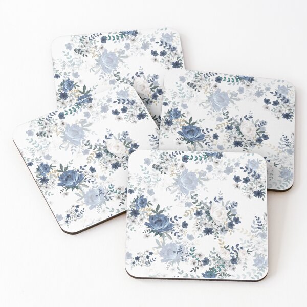 Item preview, Vintage blue flowers designed and sold by tingbysanna.