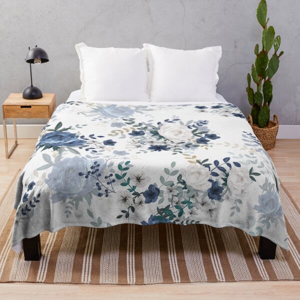 Item preview, Vintage blue flowers designed and sold by tingbysanna.