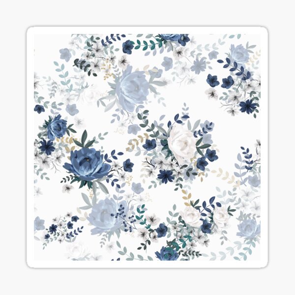 Item preview, Vintage blue flowers designed and sold by tingbysanna.