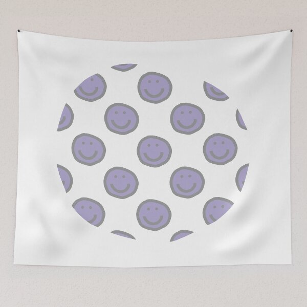 Item preview, Round of Happy Smiley Faces in Lavender designed and sold by ellenhenry.