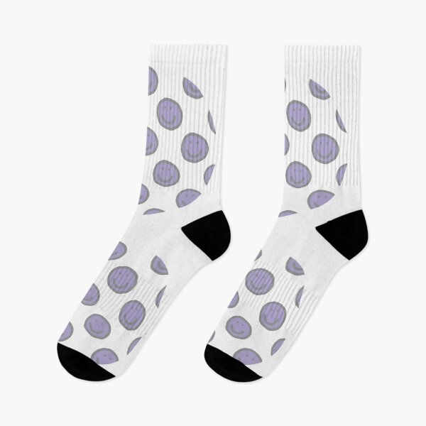 Item preview, Round of Happy Smiley Faces in Lavender designed and sold by ellenhenry.