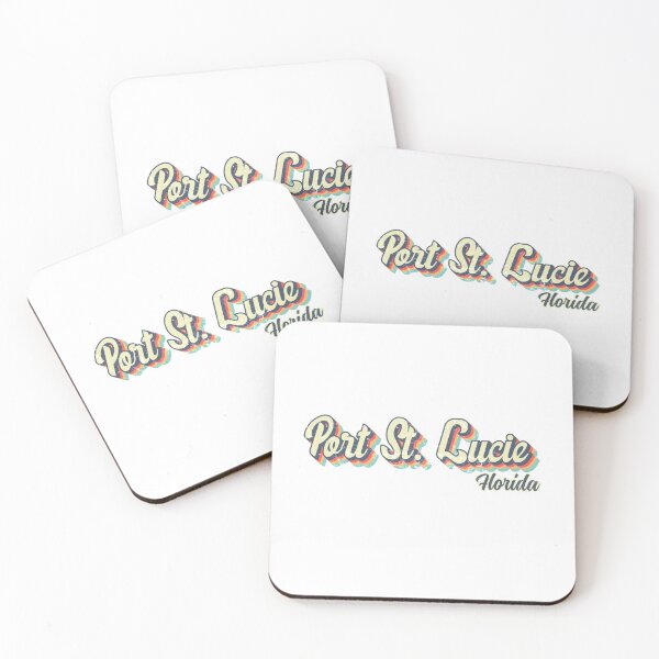 Item preview, Port St. Lucie city Florida Retro Vintage 70s rainbow designed and sold by Teelogic.