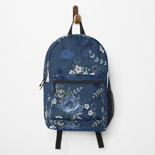 Item preview, Vintage navy flowers designed and sold by tingbysanna.