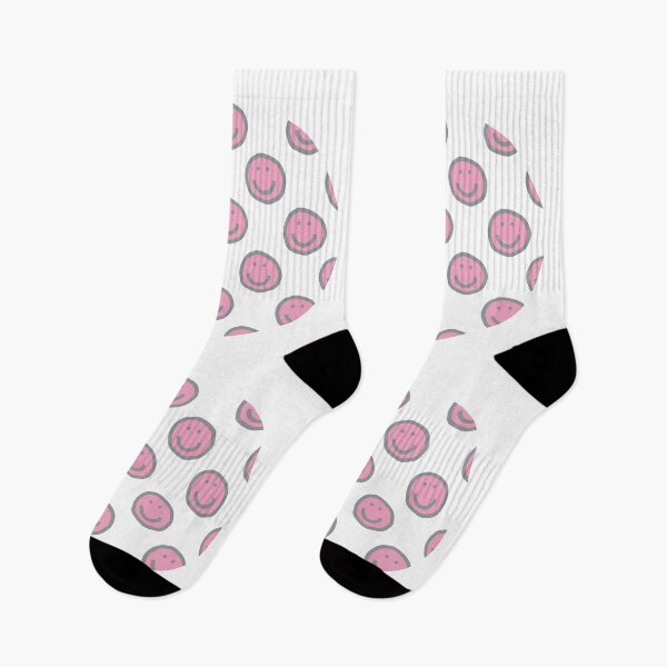 Item preview, Round of Happy Smiley Faces in Prism Pink designed and sold by ellenhenry.