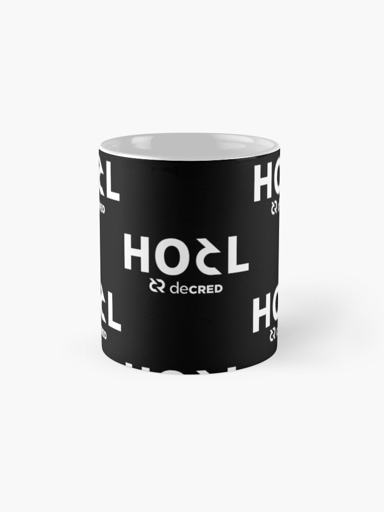 Thumbnail 4 of 6, Coffee Mug, HODL Decred © v1 (Design timestamped by https://timestamp.decred.org/) designed and sold by OfficialCryptos.