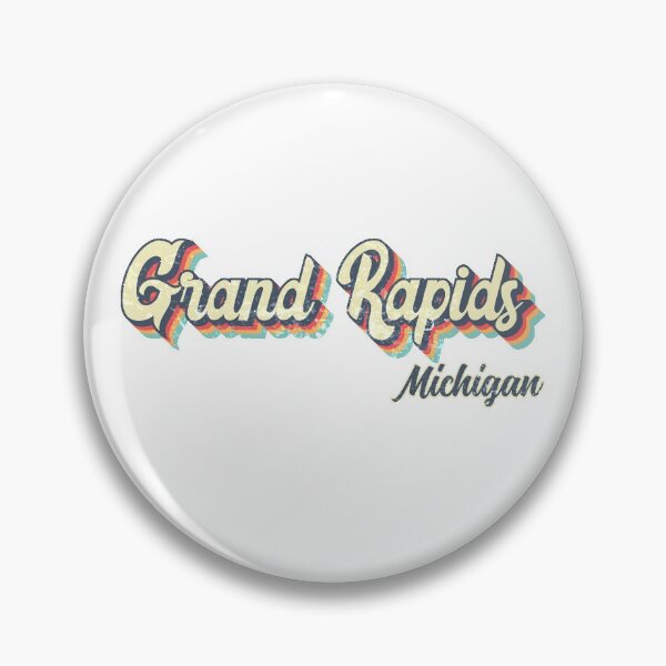 Item preview, Grand Rapids city Michigan Retro Vintage 70s rainbow designed and sold by Teelogic.