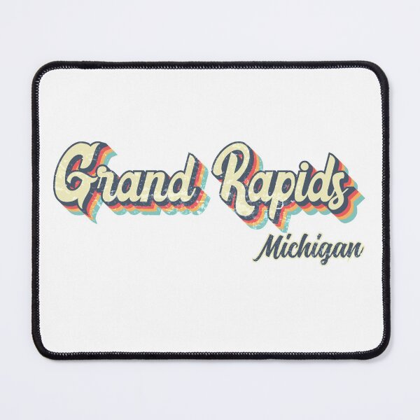 Item preview, Grand Rapids city Michigan Retro Vintage 70s rainbow designed and sold by Teelogic.