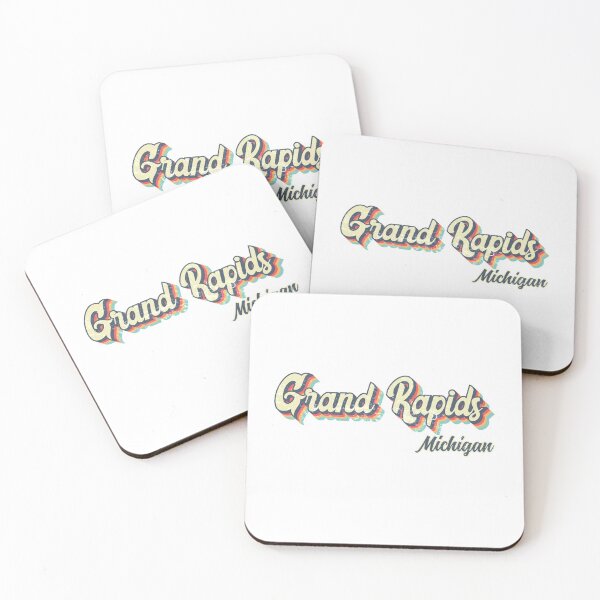Item preview, Grand Rapids city Michigan Retro Vintage 70s rainbow designed and sold by Teelogic.
