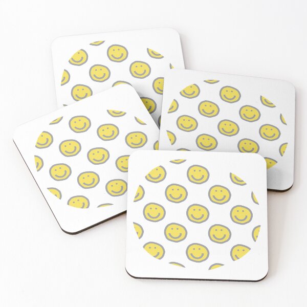 Item preview, Round of Happy Smiley Faces in Illuminating Yellow designed and sold by ellenhenry.