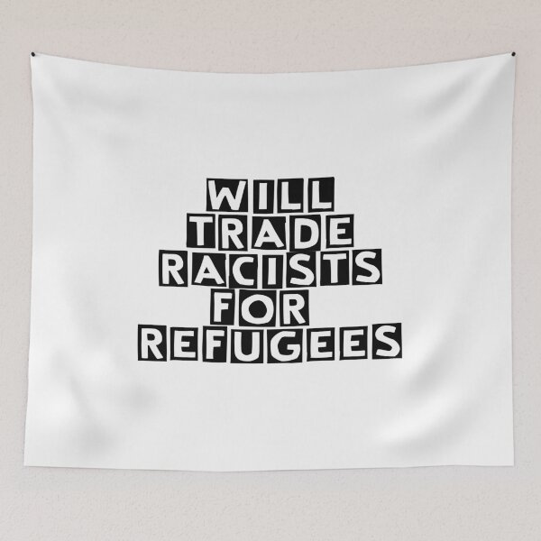Item preview, Cambiará a racistas por refugiados designed and sold by DesignMonster.