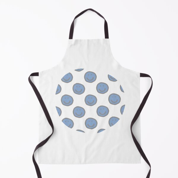 Item preview, Round of Happy Smiley Faces in Placid Blue designed and sold by ellenhenry.