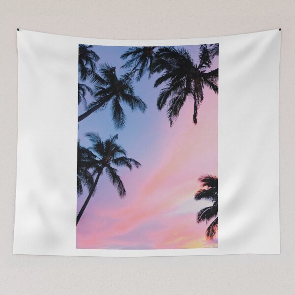 Item preview, Colorful Pink Blue Sky with Palm Trees designed and sold by AidenChen.