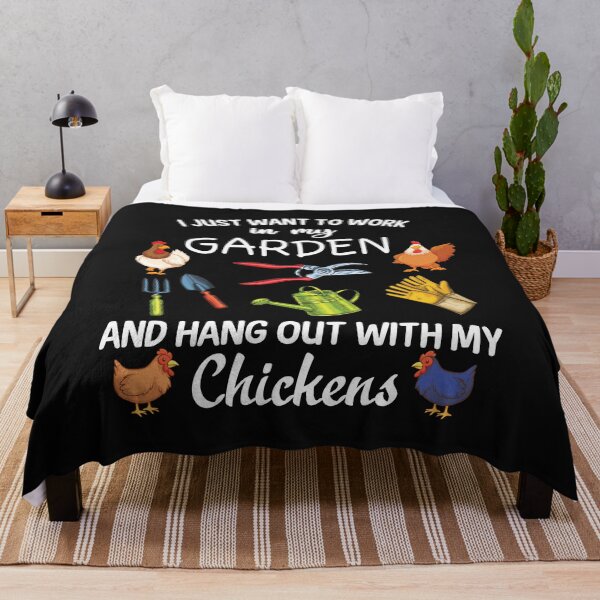 Item preview, I Just Want To Work In My Garden And Hang Out With My Chickens T-Shirt designed and sold by bestdesigns2020.