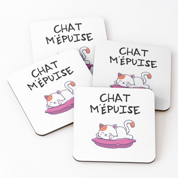 Aperçu de l'œuvre Humour Chat M'épuise Chat kawaii créée et vendue par Catcrea.