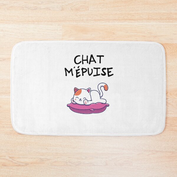 Aperçu de l'œuvre Humour Chat M'épuise Chat kawaii créée et vendue par Catcrea.