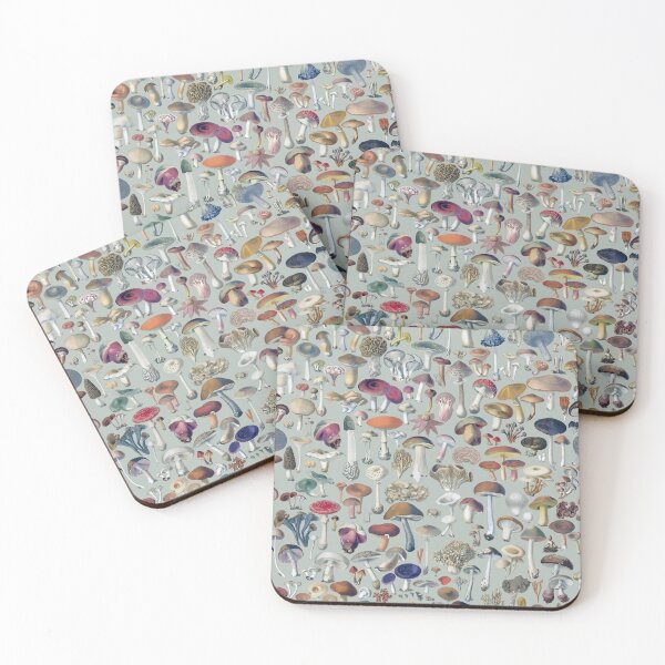 Item preview, Vintage mushrooms pattern - dusty green designed and sold by martstudio.