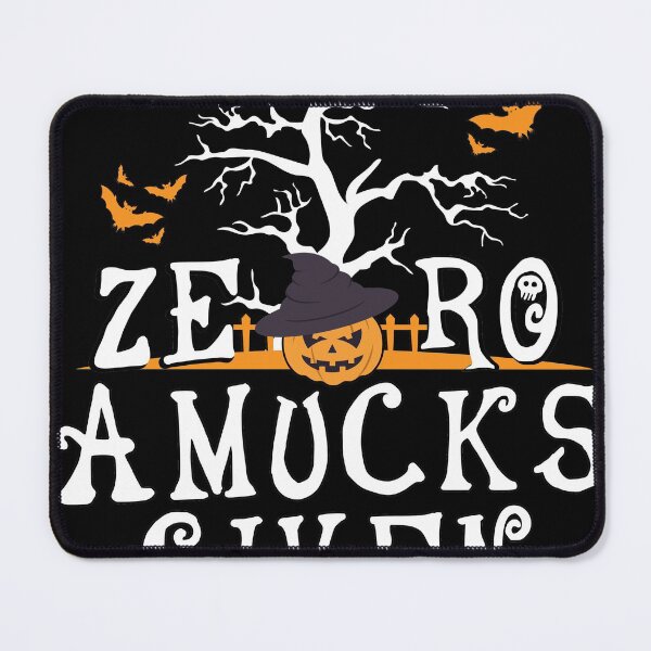 Item preview, Zero Amucks Given, Funny Amuck With Bat, pumpkin Halloween Witch designed and sold by Abdoumh.