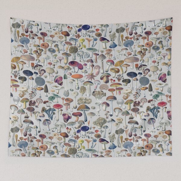 Item preview, Vintage mushrooms pattern - gray designed and sold by martstudio.