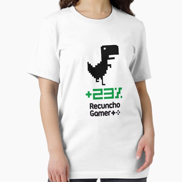 Vista previa del artículo con la obra «Con dinosauros, un 23% mellor», diseñado y vendido por RecunchoGamer.